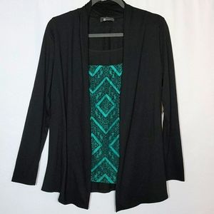 AB Studio Cardigan with lace cami Medium